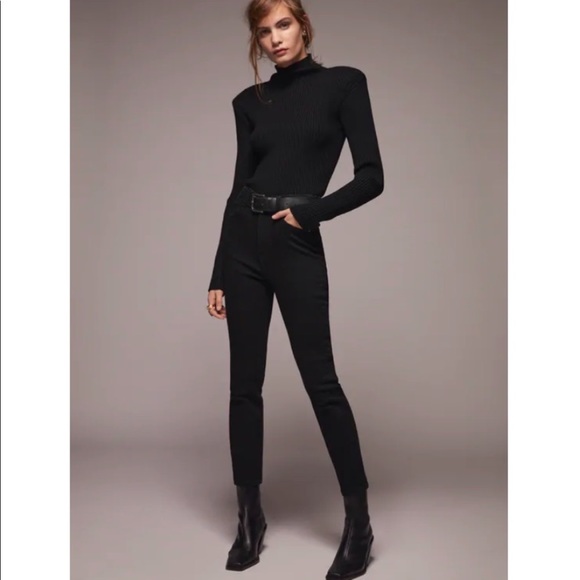 Zara Black Vintage Skinny Ankle Jeans